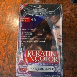 NIB 3 pack Keratin Color Red Velvet Brown
